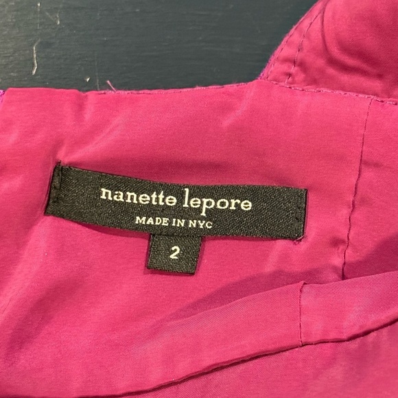 Nanette Lepore Purple Textured Sleeveless Pinafore Dress Pockets Womens 2 - Picture 8 of 15